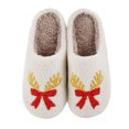 thumbnail image 2 of Taqqpue Christmas Slippers for Women Indoor Fluffy House Slippers Non-slip Fuzzy Flat Slides Perfect Soft Plush Comfy Warm Slip-On Cute Womens Slippers Winter Closed Toe Slippers Women, 2 of 8