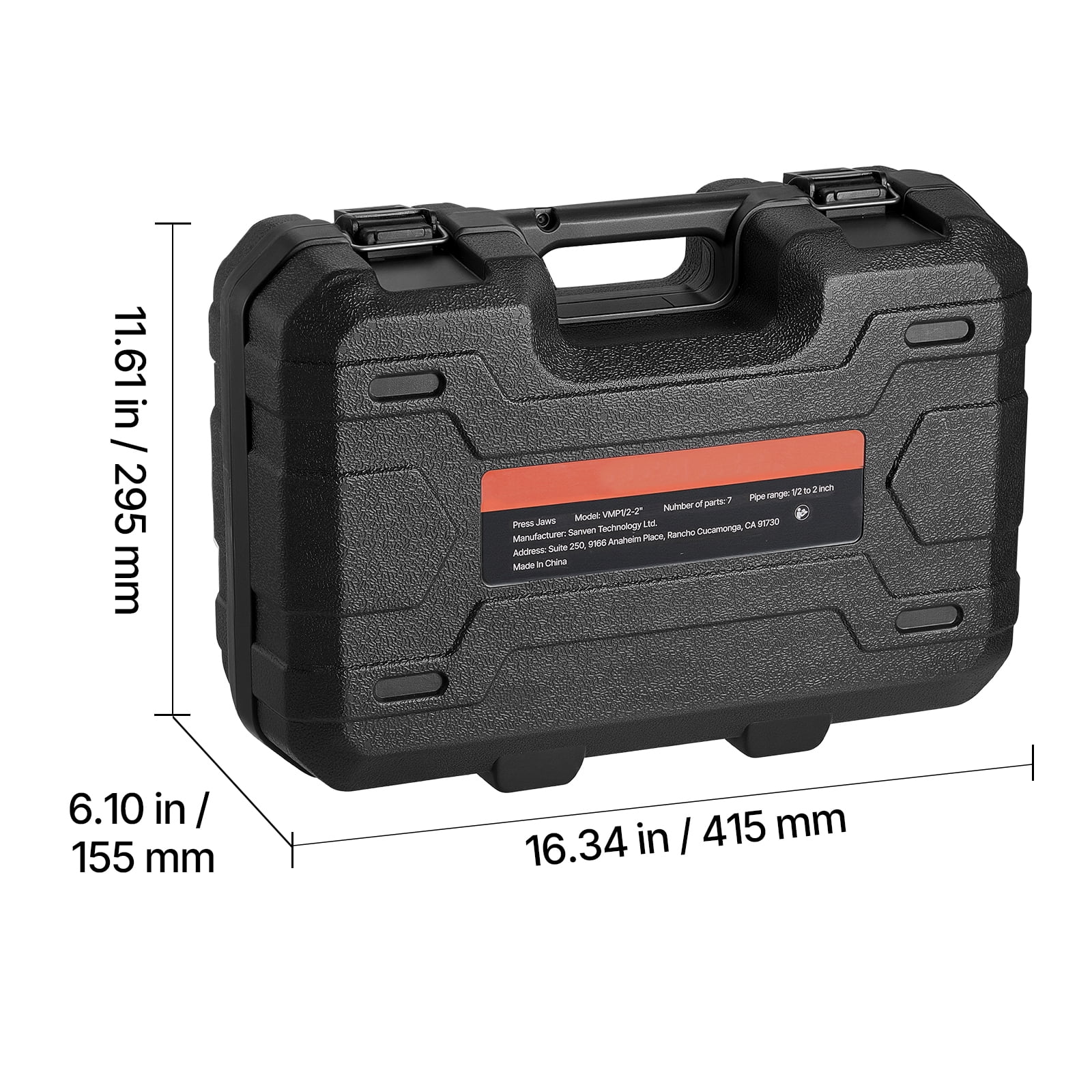 KFFKFF 7-Piece Pressing Kit for Carbon Steel Pipes - Includes 3 Press Jaws, 3 Press Rings, and 1 Actuator, Compatible with Standard Press Tools, Suitable for Pipe Sizes from 1/2" to 2"