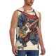 thumbnail image 2 of Fotbe Samurai Frog Guitar Men's Camiseta sin Mangas Estampada para Hombres, Playera Casual para Gimnasio, Entrenamiento, Playa-Medium, 2 of 7