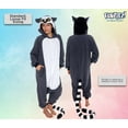 thumbnail image 3 of Silver Lilly Unisex Adult Plush One Piece Cosplay Lemur Animal Costume (Gray / White, Small), 3 of 6