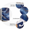 thumbnail image 3 of Abstract Marble Shower Curtain, 60" x 72", Navy Gold Texture Modern Style Simple Waterproof Bathroom Curtain Washable Shower Curtain Set with 12 Hooks, 3 of 6
