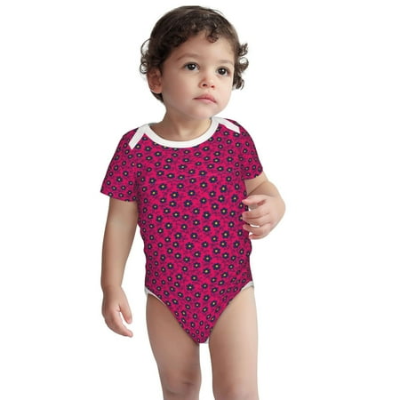 

Kdxio Floral Colorful Pattern Unisex Baby Cotton Short Sleeve Bodysuits-6 Months