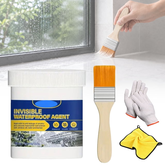 Gel Scellant Imperméable Multifonction, Gel Scellant pour Réparation des Fuites sur Toit et Mur, Revêtement Imperméable Invisible Multifonction pour Tuyaux de Douche de Salle de Bain, Béton, Bois et Métal, 1 Ensemble