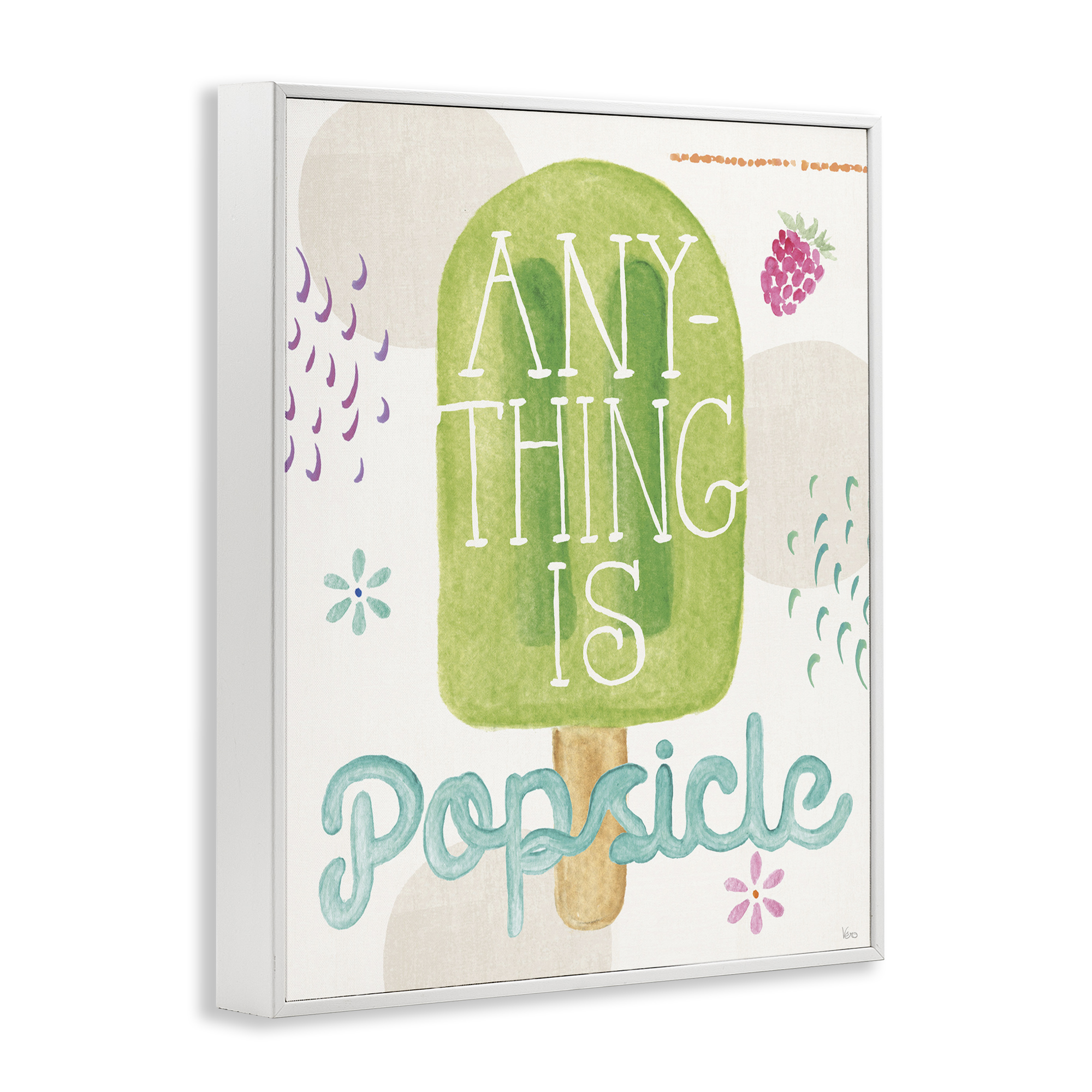 Stupell Industries Uplifting Summer Phrase Food & Beverage Painting White Framed Art Print Wall Art, 24 x 30