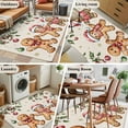 thumbnail image 5 of Gingerbread Christmas Area Rugs 3'x5', Washable Small Throw Rugs for Living Room Bedroom, Xmas Balls Branches Farmhouse Indoor Outdoor Rug Non-Slip Low Pile Carpet Runner Reversible Floor Mats, 5 of 8