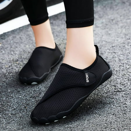 

XDDST Woman Shoes Casual Flat River Tracing Shoes for Women Breathable Swimming Diving Shoes Wading Five Fingers Shoes Quick Drying Beach Shoes for Couples Black