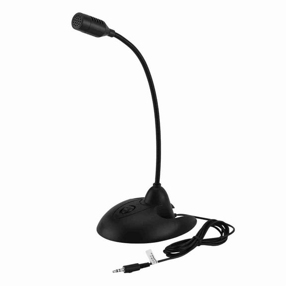 Gooseneck Microphone, Flexible 3.5mm Omnidirectional Microphone, For Office Meeting For Computer For Online Voice Chat