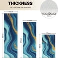 thumbnail image 4 of Blue Marble Gold Wave Pattern Kitchen Rugs Sets Of 3,Kitchen Runner Rugs Non Skid Washable,Decorative Kitchen Floor Mats for Kitchen,Sink,Laundry,17"x30"+ 17"x47" + 17"x59", 4 of 6