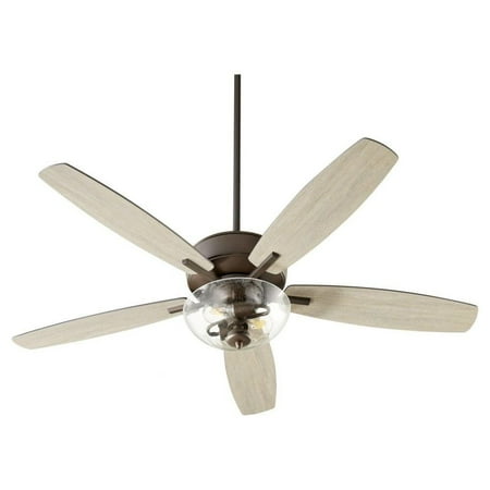 

Carlile Way 52 inch 5 Blade Ceiling Fan with Bowl Light Kit-Oiled Bronze Finish-Oiled Bronze/Weathered Oak Blade Color Bailey Street Home