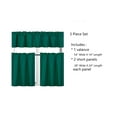 thumbnail image 2 of 3 pieces Kitchen window set 2 Curtain panels linen and 1 Valance Blackout Rod Pocket for Bathroom Home décor WK4 Hunter color, 2 of 5