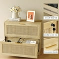 thumbnail image 3 of Coewske 2-Drawer File Cabinet Lateral Filing Cabinet Printer Stand w/ Lock Home Office Nature, 3 of 8