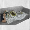 thumbnail image 6 of Sugar Skull Soft Flannel Fleece Throw Blanket, Folkloric Calavera Elements Floral Day of the Dead Theme, Cozy Plush for Indoor and Outdoor Use, 50" x 60", Green Brown Seafoam, by Ambesonne, 6 of 6