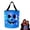 Blue, variant on Halloween Candy Bucket With LED Light Up Pumpkin Design, Reusable Plastic Trick or Treat Pail for Kids Party Favors (Green)