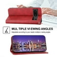 thumbnail image 4 of SaniMore for Google Pixel 6A 6.1" PU Leather Case RFID Blocking, Magnetic Closure Flip Wallet Cover with Wrist Strap Card Slot & Multi-Angle Kickstand All-Inclusive Protective Shell, Red, 4 of 10