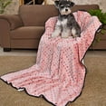 thumbnail image 4 of Uuowzo Pet Blanket Dog Bed Mat Flannel Thickened Accessories Keep Warm In Winter Sleeping for Sofa Cushion Home Rug Supplies Gifts for Friends Family, Pink, 4 of 5
