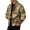 thumbnail image 3 of Havenx Men's Camo Corduroy Jacket Long Sleeve Button Down Shirt Jackets with Pockets Lapel Collar Camouflage Print Coat Vintage Casual Western Fall Winter Clothing,Brown 2XL, 3 of 5