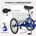 thumbnail image 3 of ABORON 20/24/26 inch 7 Speed Adult Folding Tricycles with Basket, 3-Wheels Cruiser Bike, Camping Folding Trikes for Women, Men, Seniors, 3 of 10