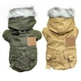 thumbnail image 3 of Vêtements d'Extérieur Épaississants pour Animaux de Compagnie pour la Randonnée Exercice de Course par Temps Froid Chien Veste à Capuche à Manches Longues Kaki XXL, 3 of 6