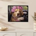 thumbnail image 3 of Nawypu Mommy Chauffeur by Lucia Heffernan Mom Dog with Curlers Driving Kid Puppy Crying Howling in Backseat Funny Humorous Pet Framed Animal Art Print Picture, 3 of 4