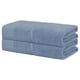 thumbnail image 1 of Juego de toallas de baño REGALWOVEN de 2, toallas de baño de malla de algodón suave, toallas altamente absorbentes y de secado rápido, azul 28' x 56', 1 of 7