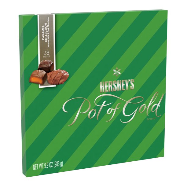 Hershey's Pot Of Gold Caramel Collection Chocolate Christmas Candy Box