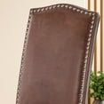 thumbnail image 6 of Dining Chairs Reddish Brown Modern Upholstered Faux Leather Dining Chairs with Nailhead Trim, Set of 4, 6 of 7