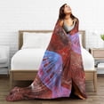thumbnail image 5 of DouZhe Ultra-Soft Micro Fleece Lightweight Flannel Bed Blanket, Abstract DNA Cell Gen Helix Print Cozy Warm Throw Blankets, 40"x30", 5 of 7