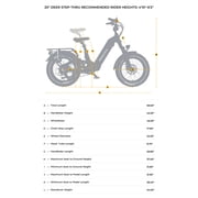 Magicycle Deer 2.0 Step-thru Electric Bike, 1000W Motor, 52V 20Ah Battery, 20 Tires, 32mph , 120 Miles Range, Hydraulic Disc Brakes, Torque Sensor, Full Suspension - Blue Black