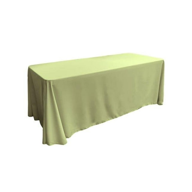 TCpop90x132-SageP19 Nappe Rectangulaire en Polyester, Sauge - 90 x 132 Po.