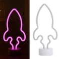 thumbnail image 3 of kusrkot Rocket LED Neon Signs Wall Light Neon Sign Decor Lamp Art Night Light Visual Art Pink, 3 of 4