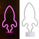 thumbnail image 3 of Letreros de neón LED de cohete, luz de pared, letrero de neón, decoración, luces nocturnas colgantes, arte USB Rosado, 3 of 4