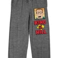 thumbnail image 2 of King Of The Hill Hank Hill & Logo Men's Gray Heather Sleep Pajama Pants, 2 of 5