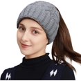 thumbnail image 1 of GFDYREE Tuque pour Queue de Cheval pour Femmes avec Bouton pour Masque, Tuque Chignon Haute et Décoiffée avec Trou pour Queue de Cheval, 1 of 7