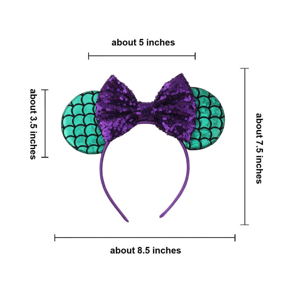 2PCS Cartoon Glitter Headbands for Women and Girls Party Gift Decor