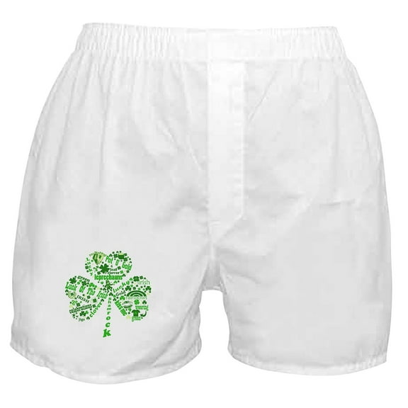 CafePress - St Paddys Day Shamrock Boxer Shorts - Men's Novelty Boxer Shorts