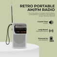 thumbnail image 2 of Coby Cr-203-Slv Pocket Size AM/FM Radio, Silver, 2 of 7