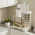 thumbnail image 4 of ChicYu Kitchen Knife Storage Rack Multi-Functional Countertop Cutting Board Rack Chopstick Holders Home Integrated Storage Rack for Cutting Boards and Knives, 4 of 5