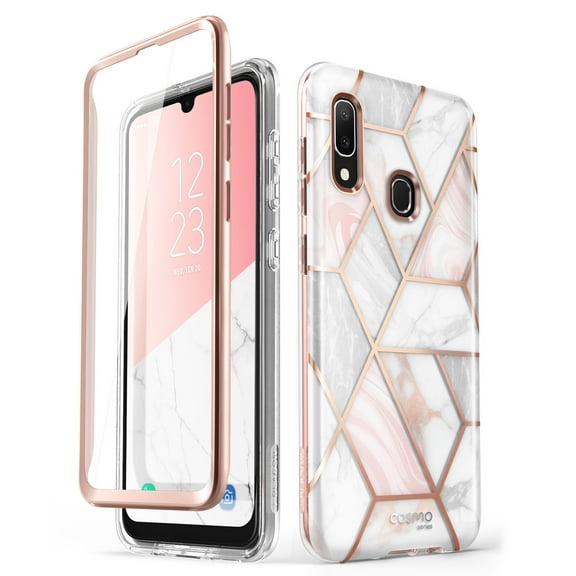 i-Blason Cosmo Series for Samsung Galaxy A20 / A30 Case, Slim Full-Body Stylish Protective Case with Built-in Screen Protector (Marble)