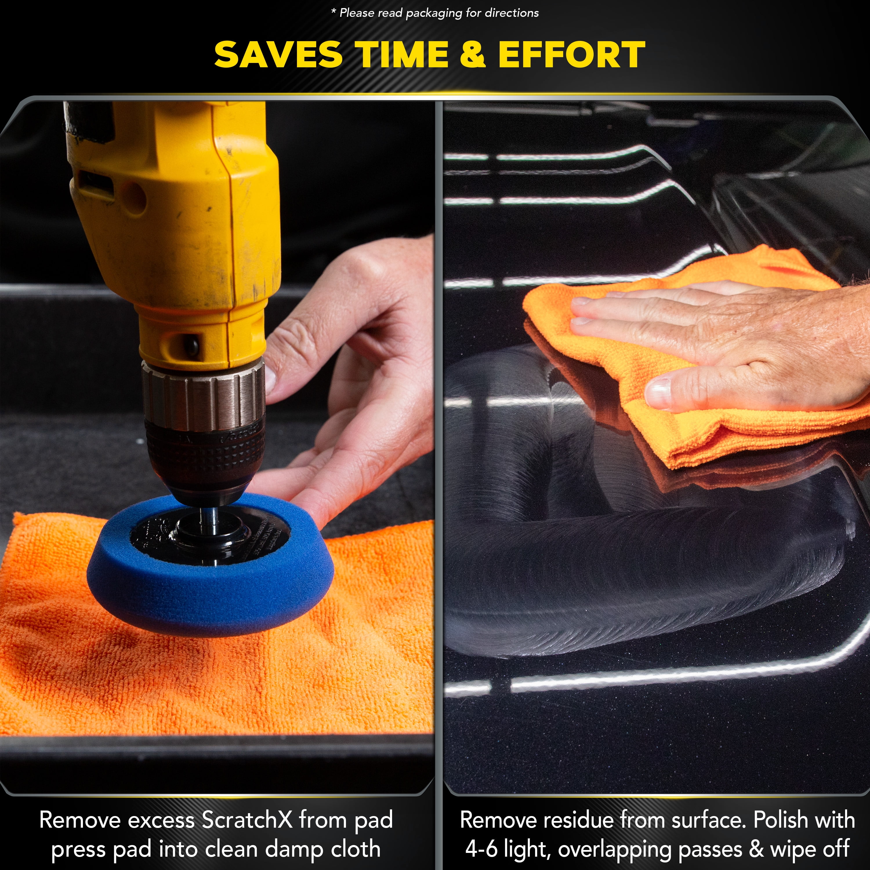 Meguiar's - Meguiar's Scratch Eraser Kit provides EVERYTHING you need  (except the drill) to quickly and HIGHLY EFFECTIVELY remove swirls, minor  scratches and scuffs with EASE! 👊