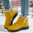 thumbnail image 2 of Gvdentm Snow Boots for Women Size 9.5 Womens Snow Boots Winter Warm Booties Lined Anti-Slip Ankle Boots Outdoor Slip On Waterproof Booties Comfortable Warm Shoes(Yellow,6.5), 2 of 9