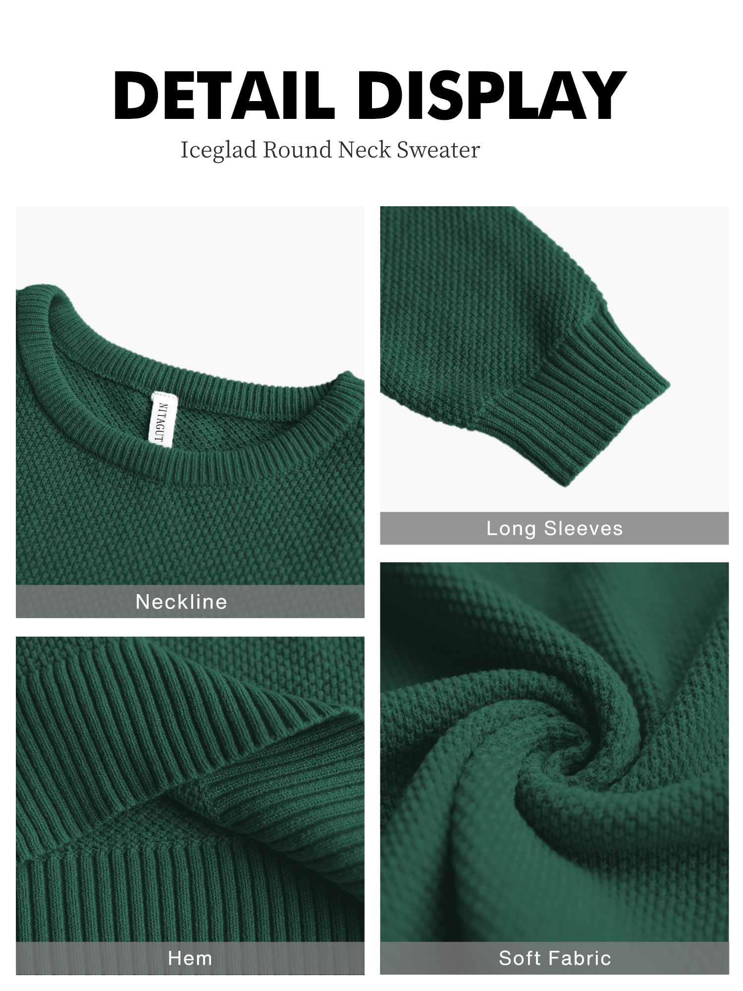 Iceglad Men's Crewneck Pullover Sweater photo 3