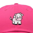 thumbnail image 2 of Dalix Strawberry Cow Embroidered Womens Cotton Dad Hat Baseball Cap in Hot Pink, 2 of 5