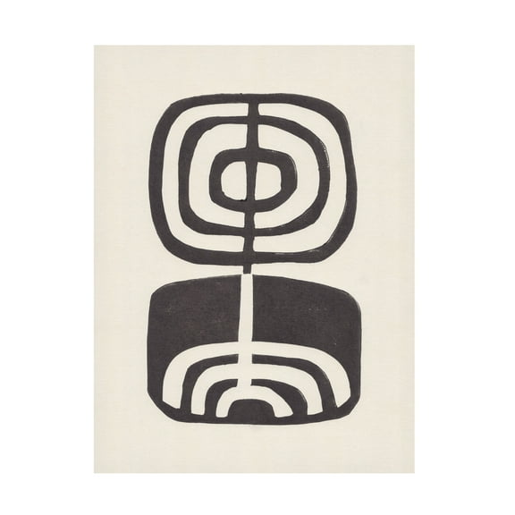 Trademark Fine Art Alisa Galitsyna Modern Plant Lino Print Canvas Wall Art