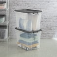 thumbnail image 5 of Sterilite Extra Large Stackable Storage Bin, 108 Quart Durable Clear Plastic Storage Container with Latch Lid, Dark Gray, 5 of 13
