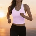 thumbnail image 4 of Besolor Summer Tank Tops for Women Ribbed Knit Color Block Crewneck Sleeveless Slim Fitting Comfy Running Workout Top, 4 of 6