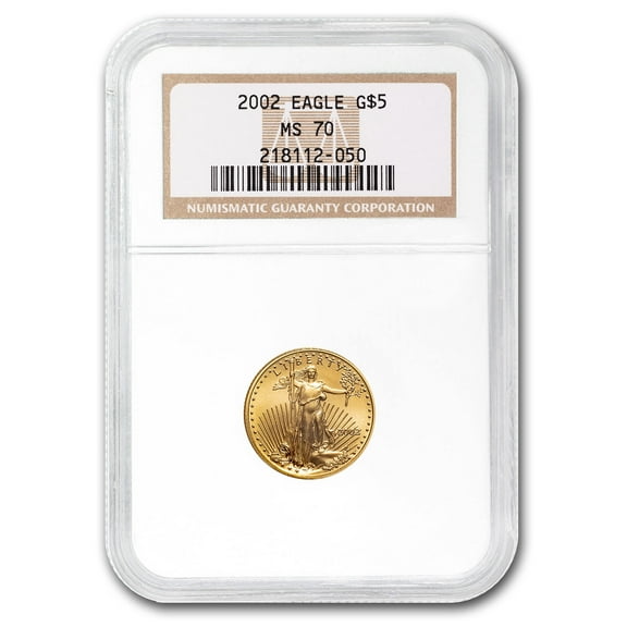 2002 1/10 oz American Gold Eagle MS-70 NGC