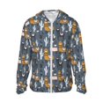 thumbnail image 1 of Fotbe Llama and Cactus Chaqueta con Protección Solar UPF 50+ para Hombre y Mujer, Camisa con Capucha y Bolsillos-Small, 1 of 7