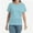 Aqua, variant on Womens Casual T Shirts Dolman Short Sleeve Shirts Boat Neck Ruched Tops Summer Lightweight Clothes