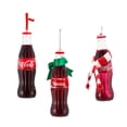 thumbnail image 3 of Kurt Adler Coca-Cola Bottle Plastic Christmas Ornaments Set of 3, 4.75", 3 of 4