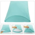thumbnail image 4 of Unique Bargains 2 Pack 300TC Cotton Solid Pillowcases Cyan 20" x 36", 4 of 8